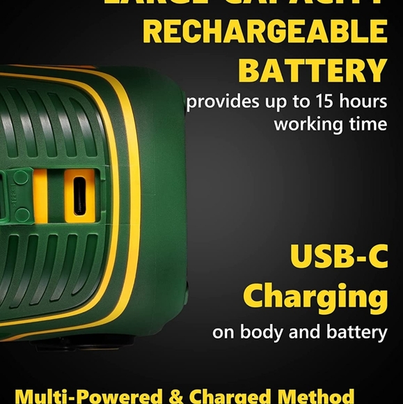 Cross Line Laser Level, with Expansion Angle, Type-C Rechargeable Battery, Green - Picture 2 of 9